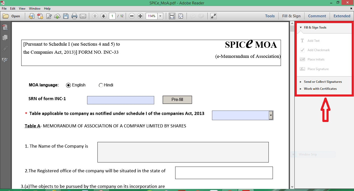 Solved Sign Document option is